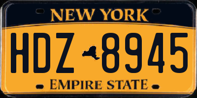 NY license plate HDZ8945