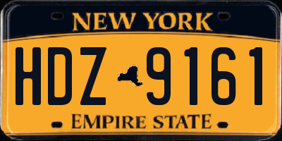 NY license plate HDZ9161
