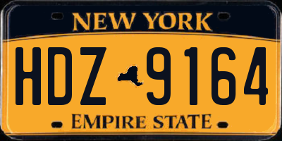 NY license plate HDZ9164