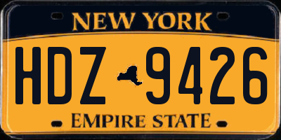 NY license plate HDZ9426