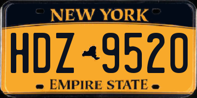NY license plate HDZ9520