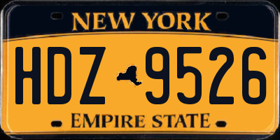 NY license plate HDZ9526