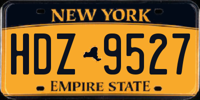 NY license plate HDZ9527