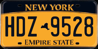 NY license plate HDZ9528