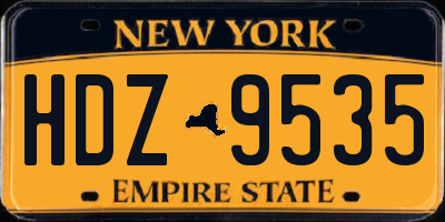 NY license plate HDZ9535