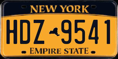 NY license plate HDZ9541