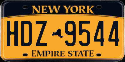 NY license plate HDZ9544