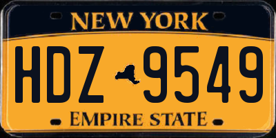 NY license plate HDZ9549