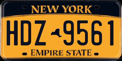 NY license plate HDZ9561