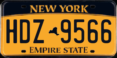 NY license plate HDZ9566