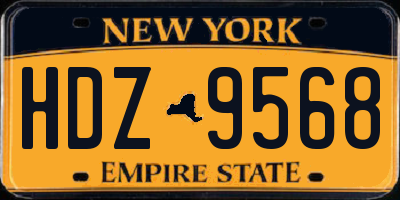 NY license plate HDZ9568