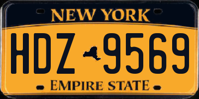 NY license plate HDZ9569