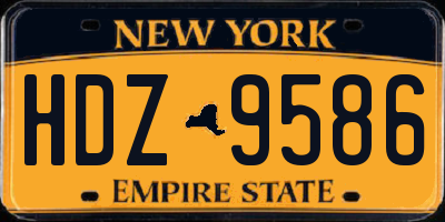 NY license plate HDZ9586