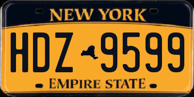 NY license plate HDZ9599