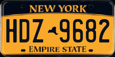 NY license plate HDZ9682