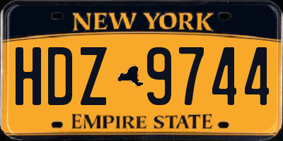 NY license plate HDZ9744