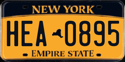 NY license plate HEA0895