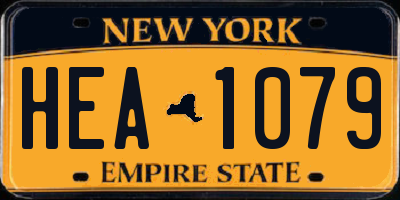 NY license plate HEA1079