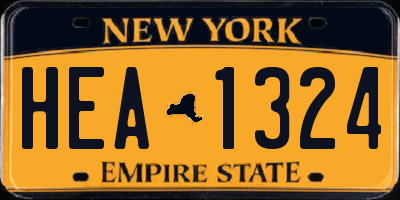 NY license plate HEA1324