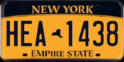 NY license plate HEA1438