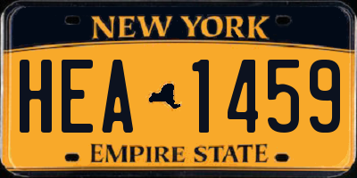 NY license plate HEA1459