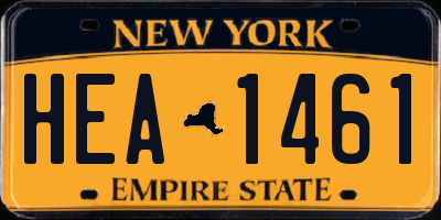 NY license plate HEA1461