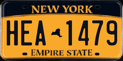 NY license plate HEA1479