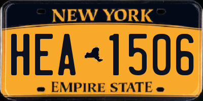 NY license plate HEA1506