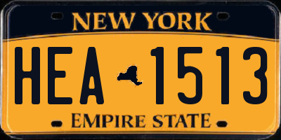 NY license plate HEA1513