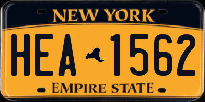 NY license plate HEA1562