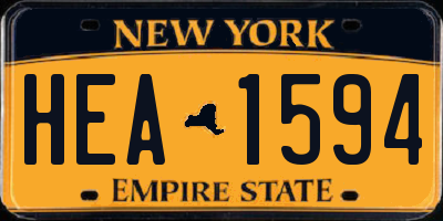 NY license plate HEA1594
