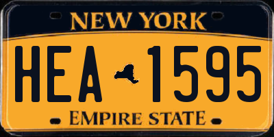 NY license plate HEA1595