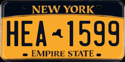 NY license plate HEA1599