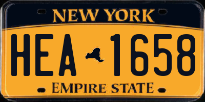 NY license plate HEA1658