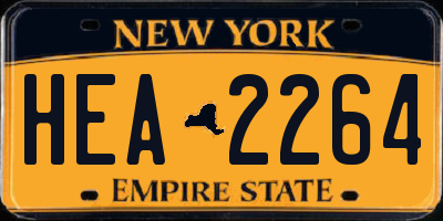 NY license plate HEA2264