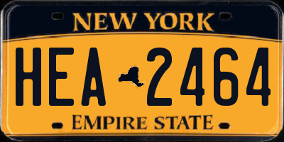 NY license plate HEA2464
