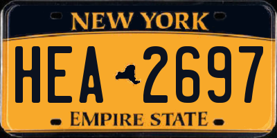 NY license plate HEA2697