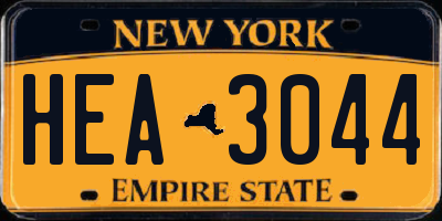 NY license plate HEA3044