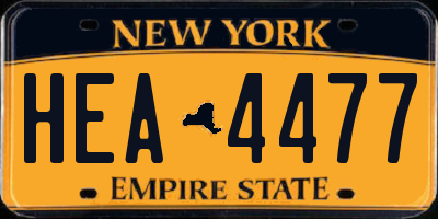 NY license plate HEA4477