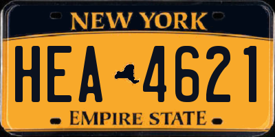 NY license plate HEA4621