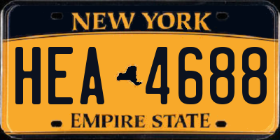 NY license plate HEA4688