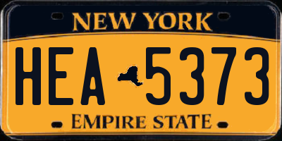 NY license plate HEA5373