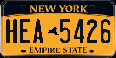 NY license plate HEA5426