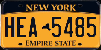 NY license plate HEA5485