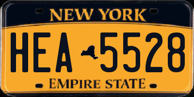 NY license plate HEA5528