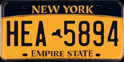 NY license plate HEA5894