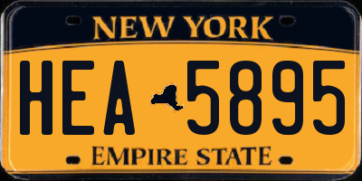 NY license plate HEA5895