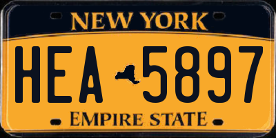NY license plate HEA5897