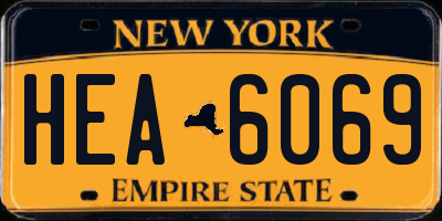 NY license plate HEA6069