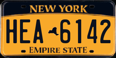 NY license plate HEA6142